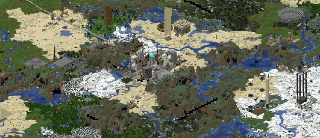 Minecraft map of Earth - Maps on the Web